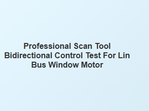 Testing Bidirectional Control of a Lin Bus Window Motor